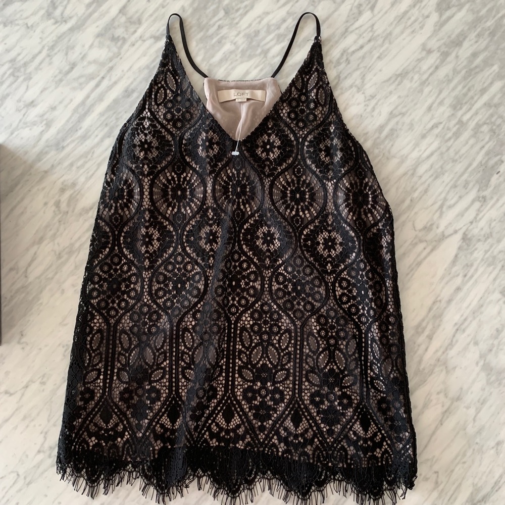 Loft lace tank top blouse